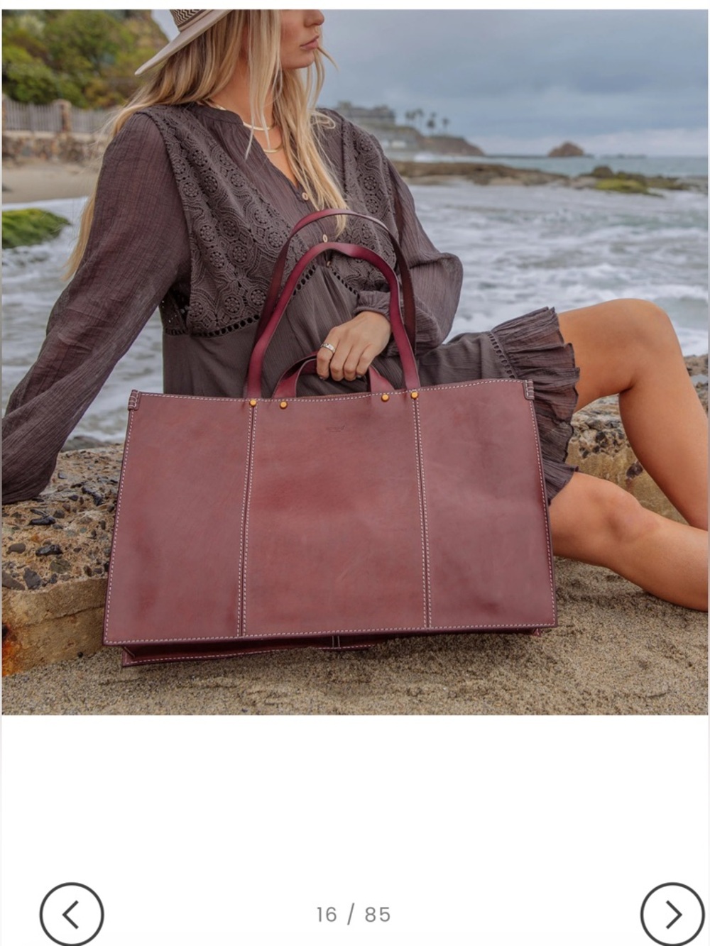 Old Trend Sandstorm Leather Weekender Burgundy Shoulder Bag/tote